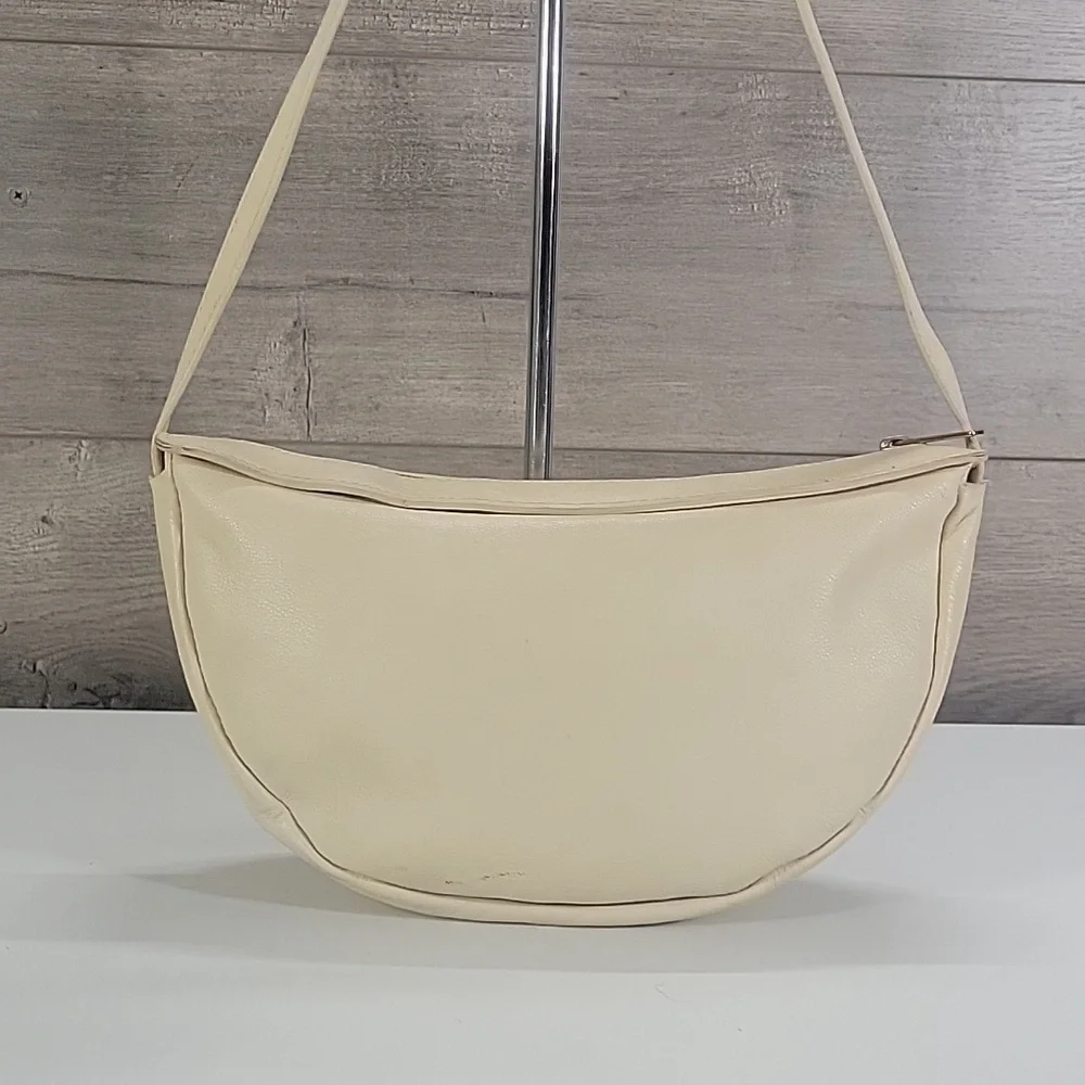 Mansur Gavriel Beige Leather Crossbody Shoulder Bag